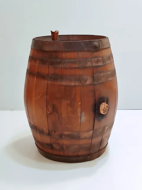 Botte in legno antica piccola usata Vino Marsala 5 Litri da esposizione vintage