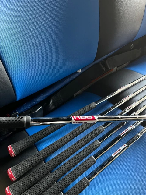 Taylormade Stealth hd iron set mens 5- PW, AW KBS Tour Lite regular steel flex.