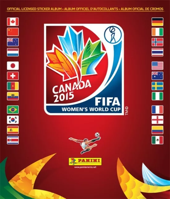 2015 Panini Women's FIFA World Cup Sticker Album + 30 Stickers (No Duplicates) 2