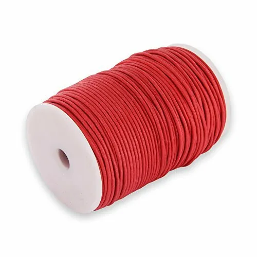 Auroris 100 m rotolo di cotone Band, circa 2 mm, rosso (C6U)