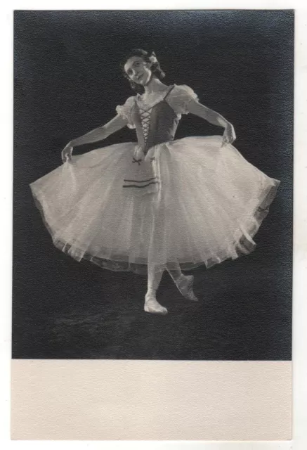 1958 Raisa STRUCHKOVA BALLET "Giselle STAR Russian Ballerina DANCER Postcard Old