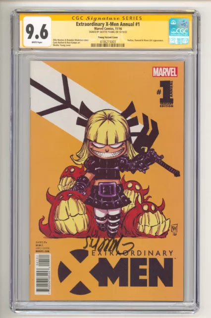 Extraordinary X-Men Annual #1 Skottie Young Variant CGC 9.6 - Signed!!