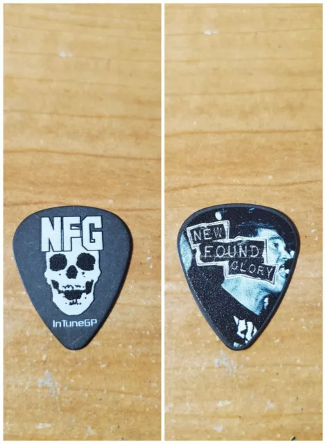 New Found Glory NFG Ian Grushka Kill it Live skull Tour Band Black Guitar Pick