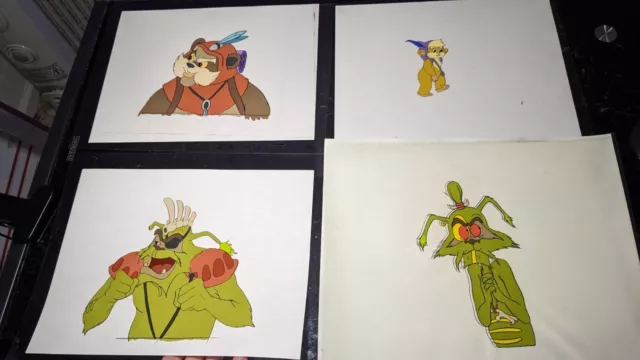 EWOKS animation cels BACKGROUND production art  Vtg Star Wars Toys Figures I12