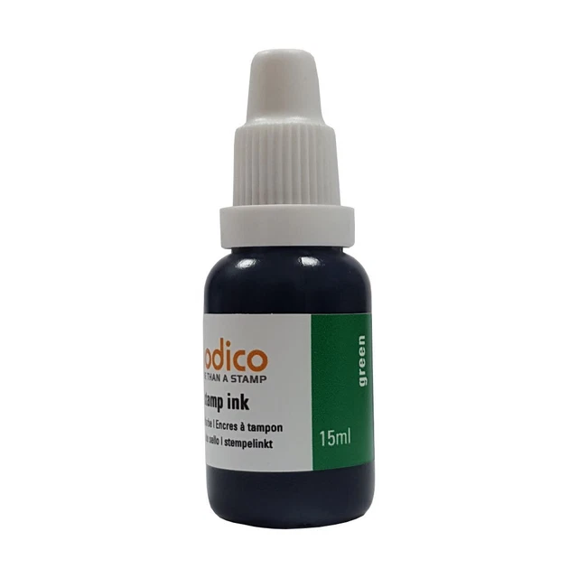 Modico Grün 15ml Bürostempelfarbe Grün Stempeltinte zum nachfüllen Flash Stempel