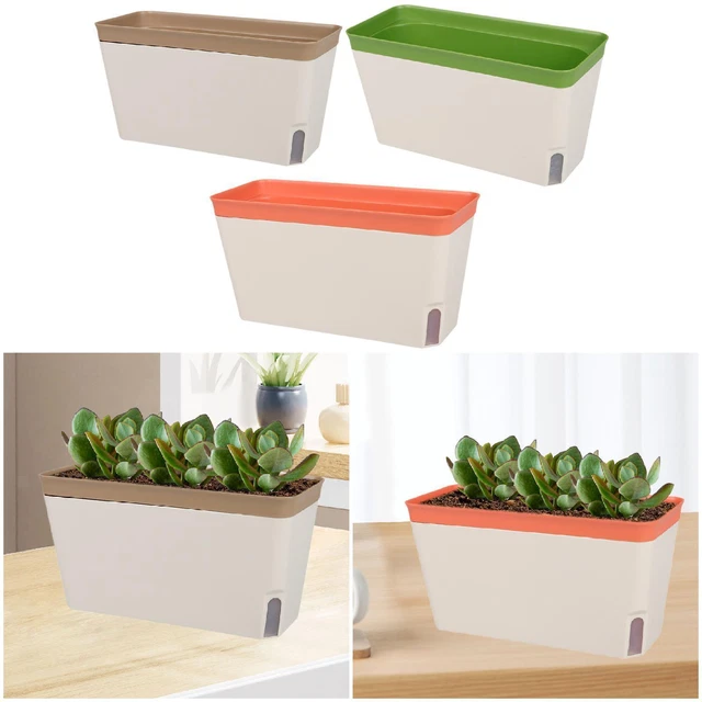 Vaso da fiori da 2 pezzi con sottovaso Bocca grande Fori di drenaggio in PP Contenitore per piante per balcone – acquista a prezzi convenienti sul marketplace