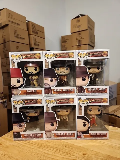 *NEW/MINT* Complete Set 6 FUNKO POP! Indiana Jones Raiders Lost Ark ~ FREE SHIP!