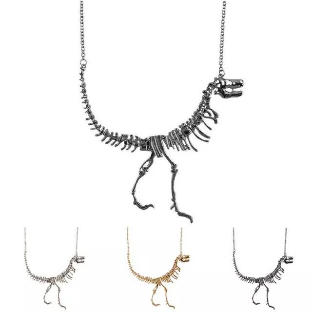 Dinosaur Skeleton Pendant Women's Necklace Fashion Costume Jewelry Chain Gifts