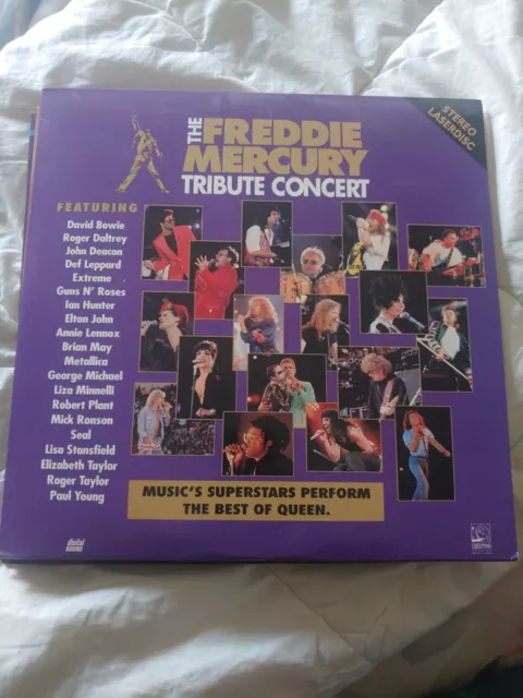 12" LaserDisc Freddie Mercury: Tribute Concert (1992) Vintage Very Good
