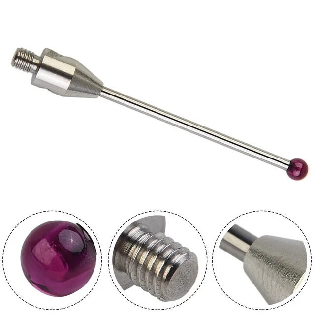 Bille De Palpeur Rubis 6 Mm - Tige Céramique M4, Longueur 50 Mm - Stylet De Mesure Précis A-5000-3709