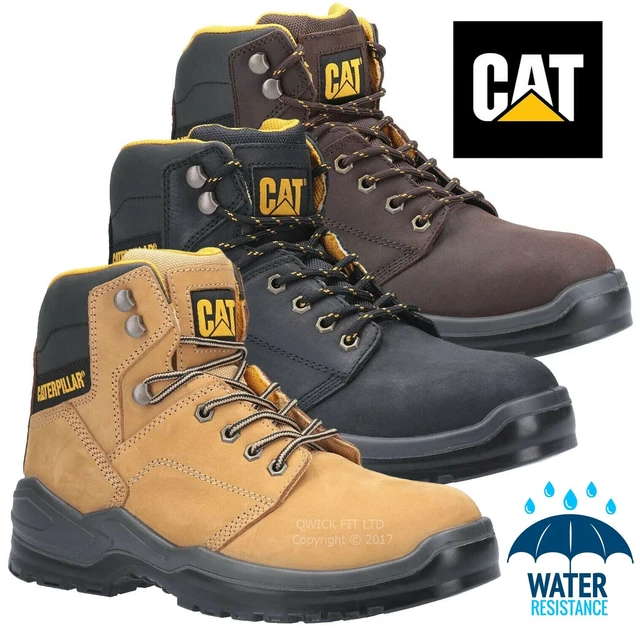 MENS CATERPILLAR WORK Steel Toe Cap Midsole S3 Safety Leather Cat 6