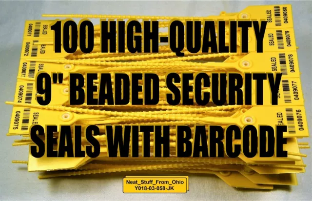 Rat-Tail “Beaded” Industrial Security Seals + Barcodes - All The Right Features!