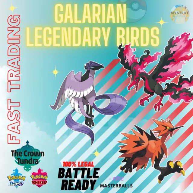 ✨ SHINY GALARIAN ARTICUNO MOLTRES ZAPDOS ✨ 6IV ✨ Shiny Pokemon Sword Shield