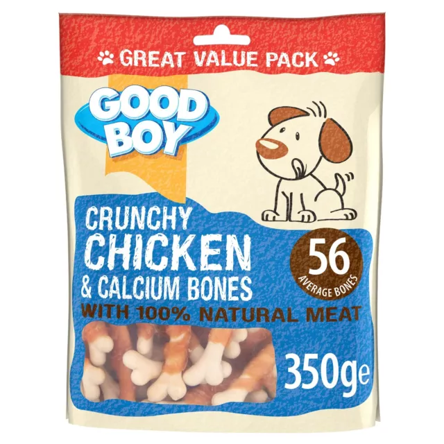 Good Boy Pawsley & Co Croquant Poulet & Calcium OS 350g Étui De 3