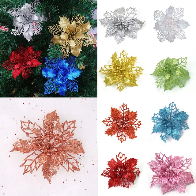 Fiori di Natale cavi decorazioni decorazione albero di Natale bella Vivid E
