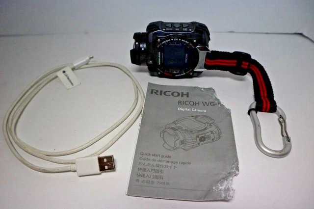 Ricoh WG-M1 Mini Digital Camera Waterproof Action Cam Hardly Used Black Mint