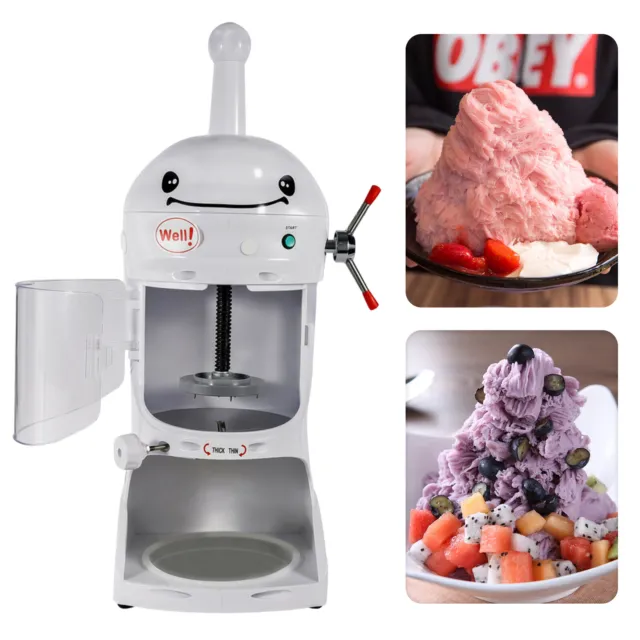 New Commercial Ice Shaver Shaved Ice Block Machine Electric Snow Cone Maker 110V