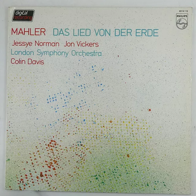 Lp Mahler Das Lied Von Der Erde London Symphony Orchestra Sir Colin Davis digit.