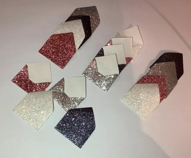 Mini Envelopes x16 Sparkle Mix - 3.75 cm X 2.5 cm folded Crafting/Card-making