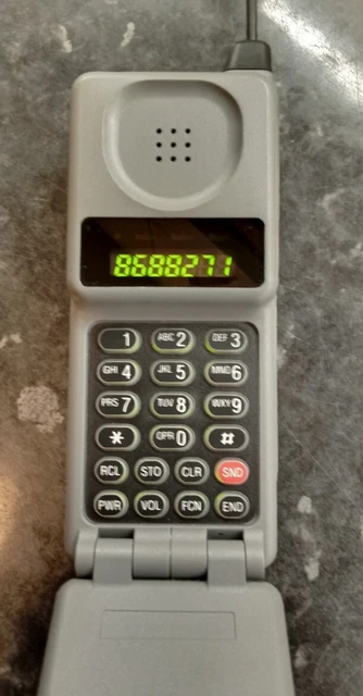 Motorola Flip Phone, Green Display,  Pristine Condition/Musium Quality Exhibit.