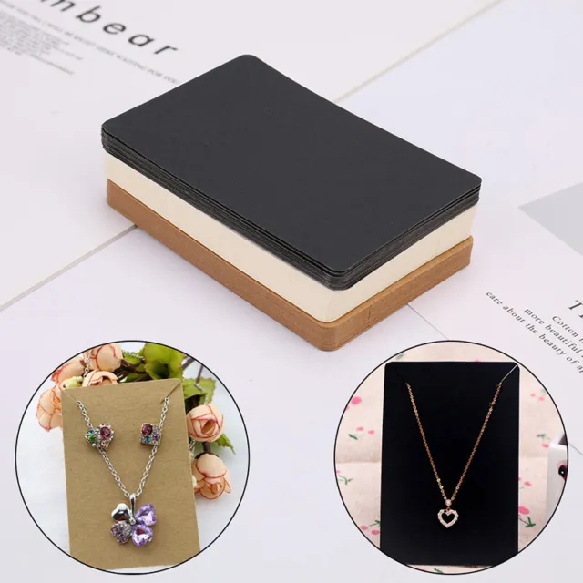 50pcs Earrings and Necklace Display Earring Package Hang Tag Card Cardbo_K_