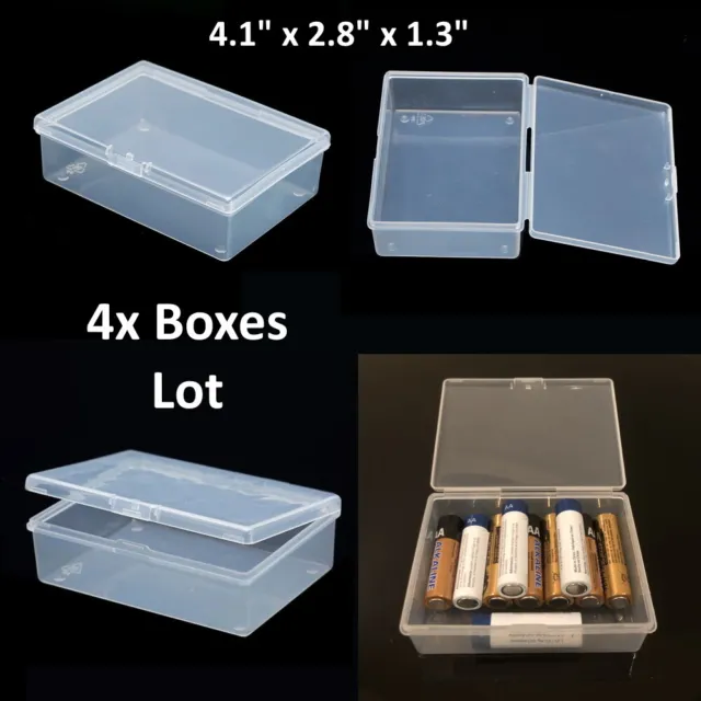 4PCS Small Plastic Storage Container Box DIY Coins Screws Jewelry Charms Travel