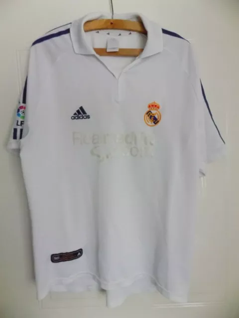 Real Madrid Original 2001 02 Home Adidas Camiseta Football Shirt Soccer Top Mens