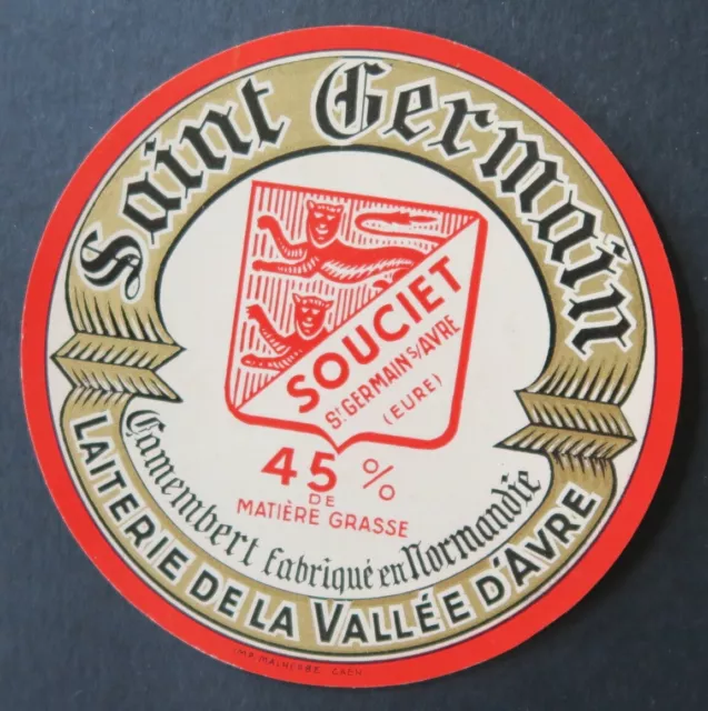 Etiquette fromage CAMEMBERT SAINT GERMAIN SOUCIET  French cheese label 21