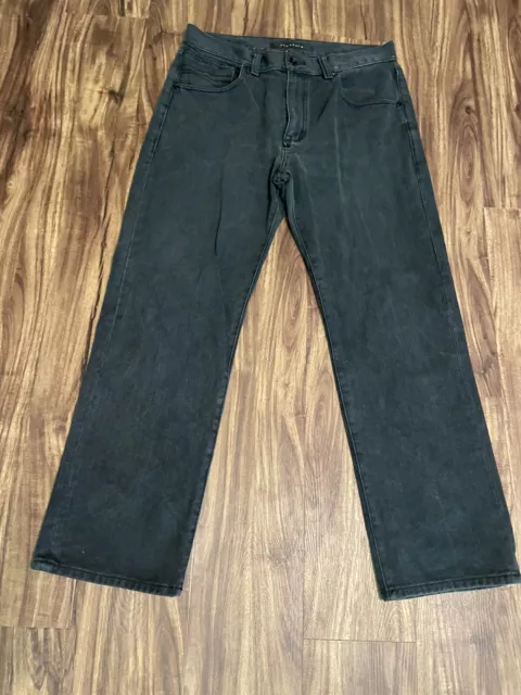 SEAN JOHN Jeans Hamilton Black Cotton Pocket Detail Relaxed Size 36 x 34