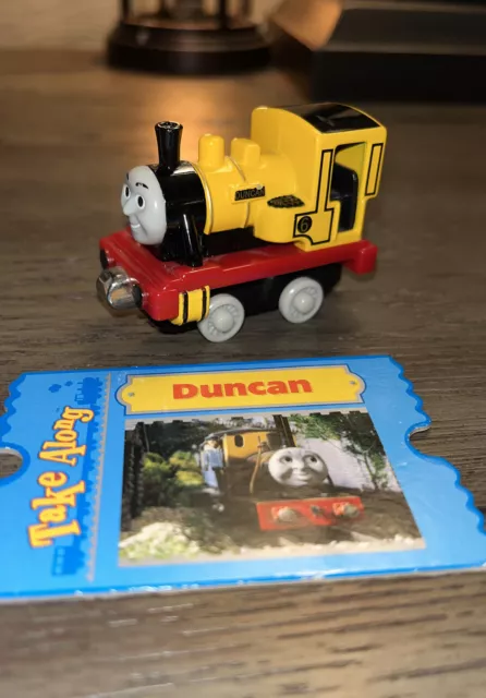 DUNCAN ! THOMAS FRIENDS TRAIN- TAKE ALONG DIECAST 2002 Collector Card