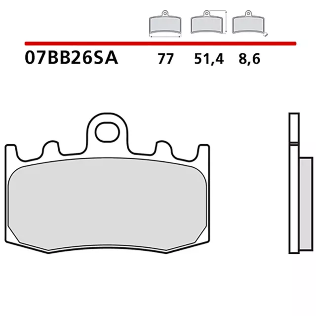 Brembo Kit Pastiglie Freno Anteriore Bmw R 1100 S 1100 00-03-Cod. 07Bb26Sa