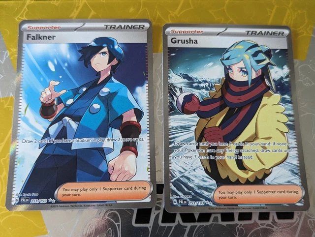 Pokemon TCG Falkner 251/193 & Grusha 253/193 Paldea Evolved Holo Ultra Rare