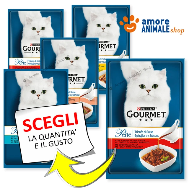 GOURMET Perle Trionfo Di Salsa - Cibo Umido Per Gatti Adulti Con Pollo, 26 Buste Da 85g - Foto 2
