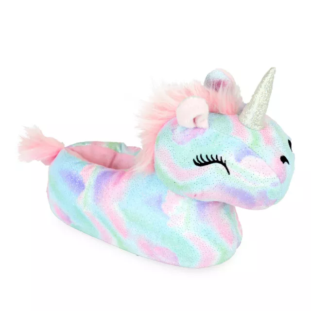 Enfants / Filles 3D Chaud Peluche Nouveauté Scintillant Pastel Licorne