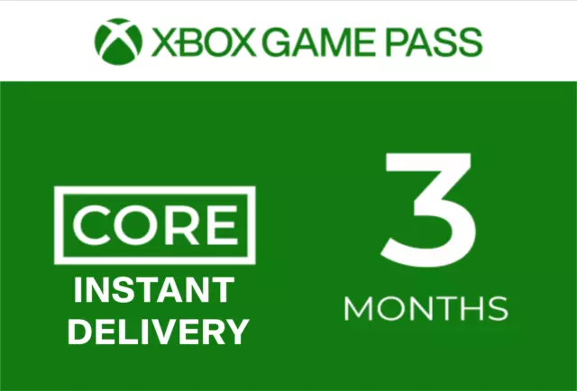 Xbox Game Pass Core Membership  Game Pass CoreInstant Email Delivery