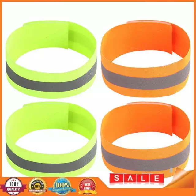 2pcs Night Running Armband Outdoor Cycling Arm Strap Safety Reflective Belts