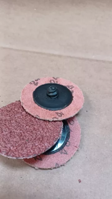( 125 ) pack - 2" quick change abrasive disc, 24 grit, 125 sanding discs