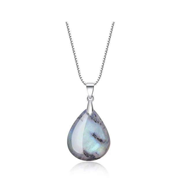 Collier En Argent 925 Avec Pendentif Goutte D'eau En Agate Rouge - Qualité Supérieure, Fourni Avec Pochette