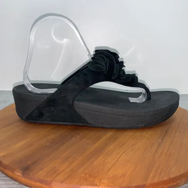 FitFlop Frou Platform Sandals Black Women's Size 10 Shoes Fit Flops 137 Comfort