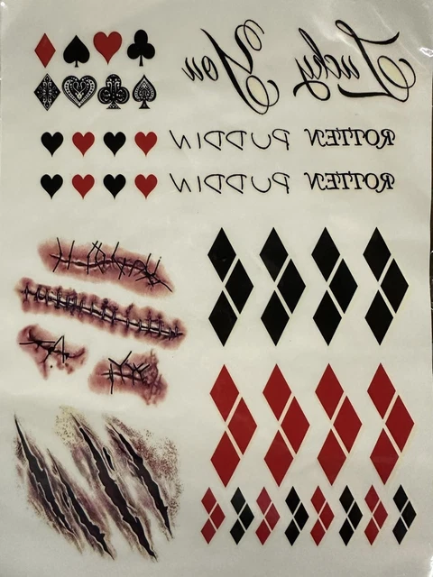 Harley Quinn (Club) - Suicide Squad | Temporary Tattoos | FULL SET - A