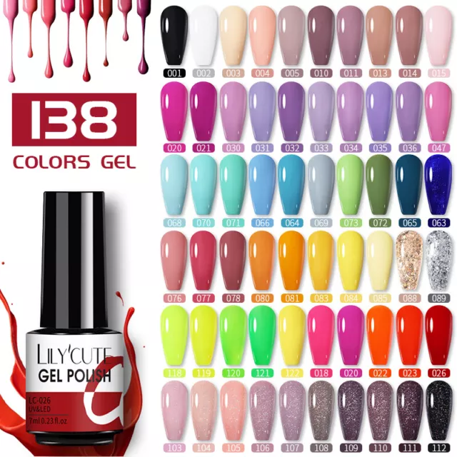 LILYCUTE Soak Off UV Gel Polish Esmaltes de gel Uñas Nail Art coración Manicura