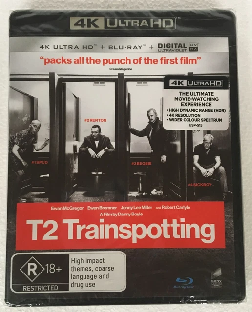 T2 TRAINSPOTTING (2017) 4K ULTRA HD + Blu-ray oz seller ewan mcgregor DVD