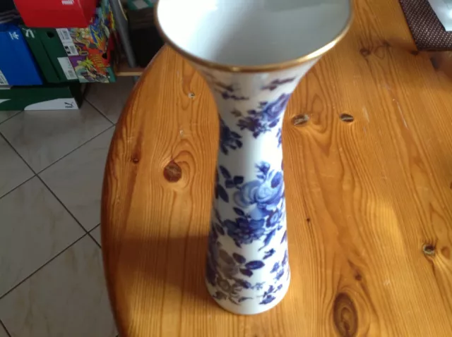 Bavaria Porzellan Vase - Echt Delft 1103 H 32,7 cm Sehr schöne Handarbeit