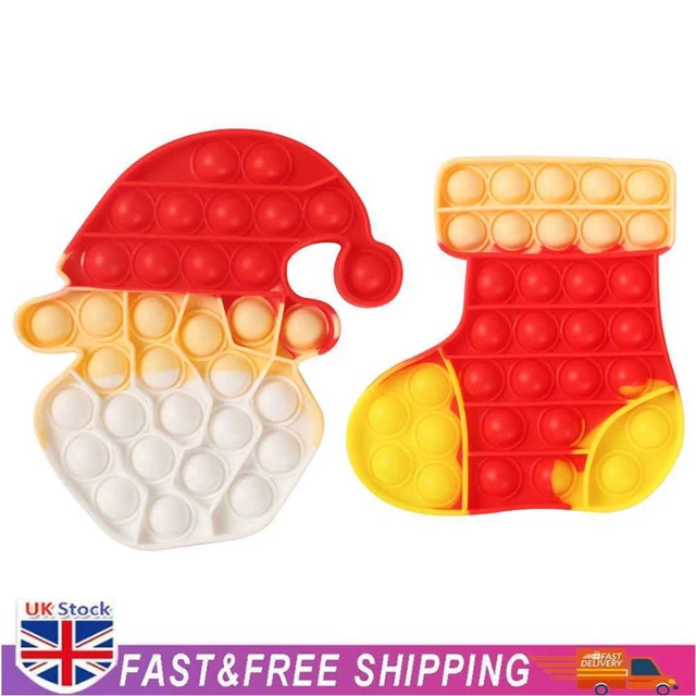 Silicone Decompression Toys Funny Christmas Sensory Bubble Toys for Kids Adults