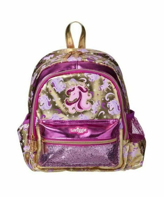 NEW SMIGGLE TEENY Tiny Backpack Bag Gold Unicorn 19.99 PicClick UK
