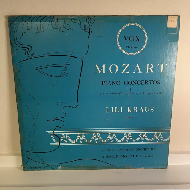 Lili Kraus / Rudolf Moralt  Mozart Piano Concertos No. 19 & 23  Vox  PL 6890