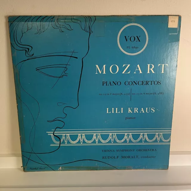 Lili Kraus / Rudolf Moralt Mozart Piano Concertos No. 19 & 23 Vox PL 6890 Lili Kraus / Rudolf Moralt Mozart Piano Concertos No. 19 & 23 Vox PL 6890