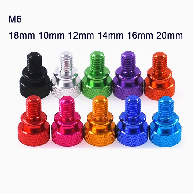 6063 Aluminum Alloy DIY Textured Thumb Screws #8-32, Textured