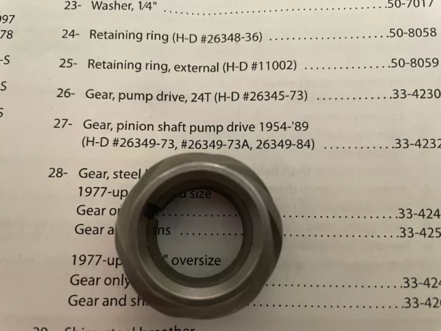 Harley Davidson- Evo S&S oil pump Gear pinion shaft drive