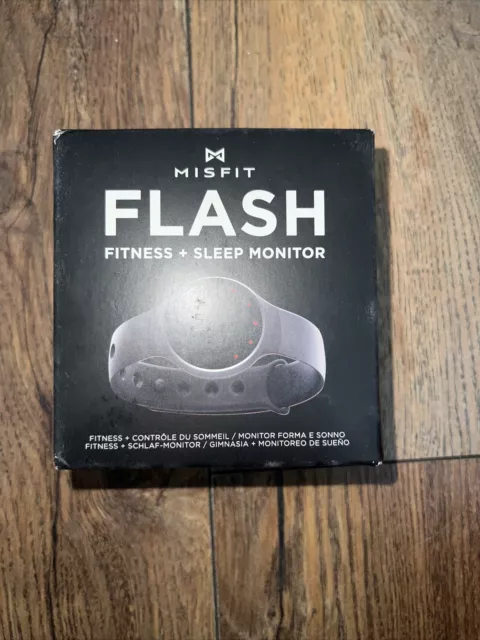 Misfit Flash Fitness and Sleep Monitor Watch. Black Wristband. *New In Box*